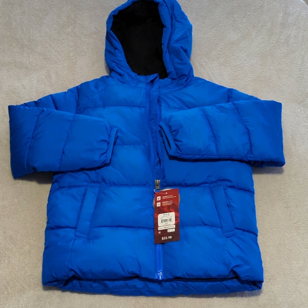 Swiss Tech (size Y4-5) XS kids blue winter puffer jacket